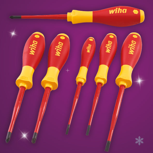 XMS Wiha 6 Piece Slimfix VDE Screwdriver Set