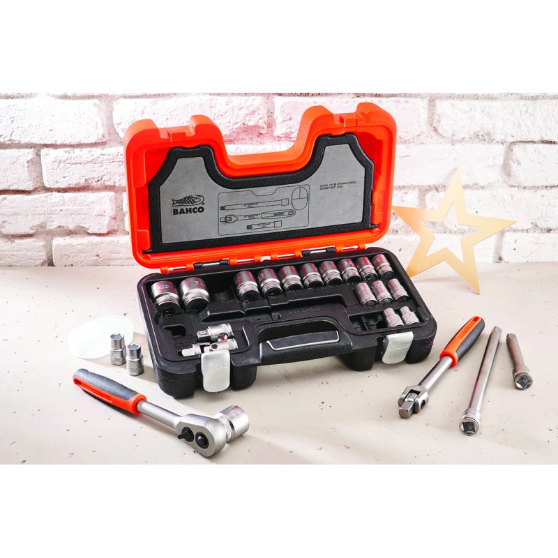 XMS Bahco 3/8in Drive Socket Set (34 Piece)