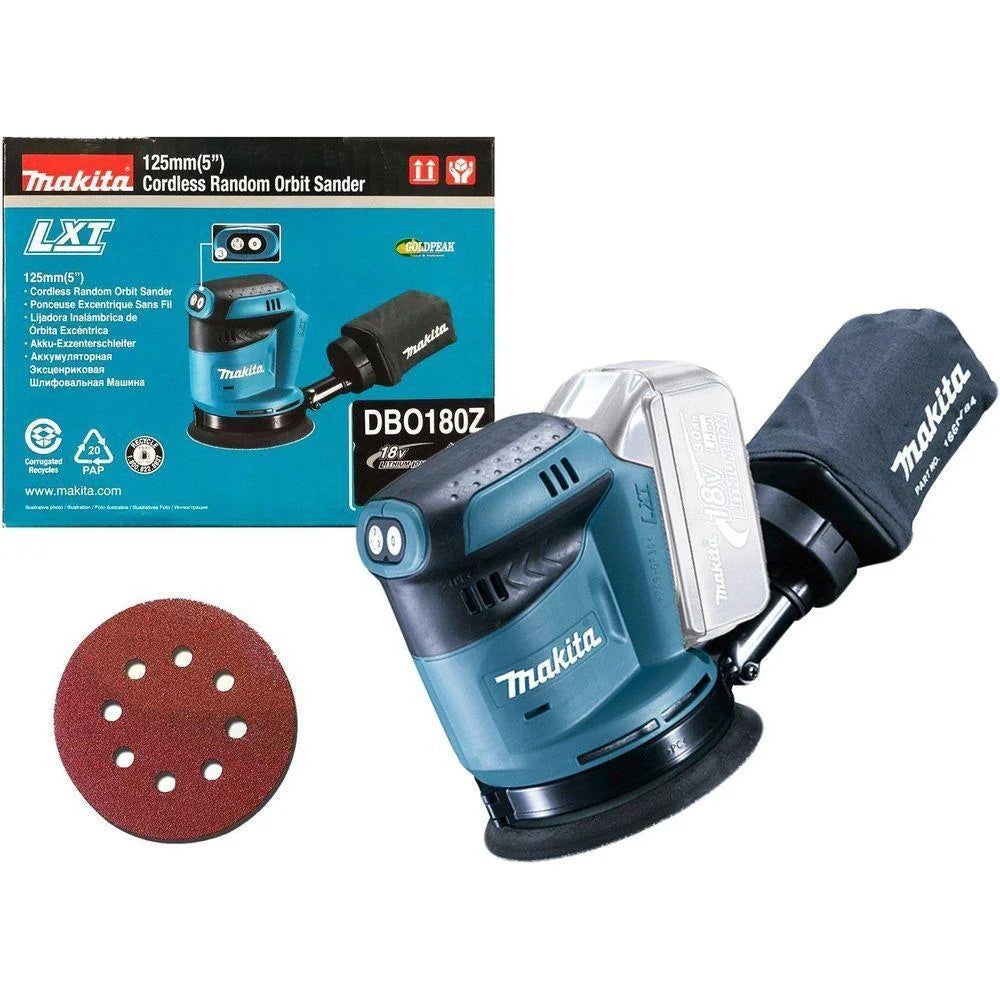 MAKITA DBO180Z LXT - 125mm Random Orbital Sander - 18v - Body Only