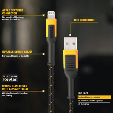 DeWalt Lightning Cable - 10ft