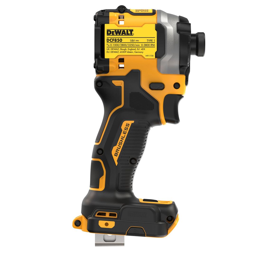 Dewalt DCF850 Impact Driver Side View