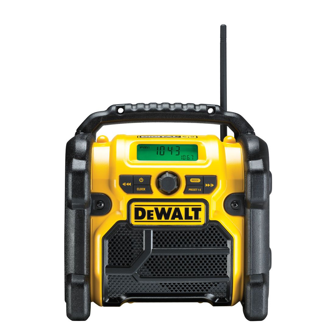 DEWALT DCR020 XR Compact Digital Radio FM/DAB 10.8V/14.4V/18V