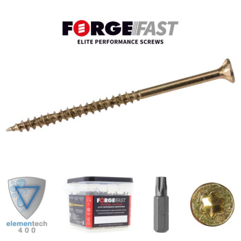 ForgeFast Elite Low-Torque Woodscrews - Tub 5 x 70mm (450)