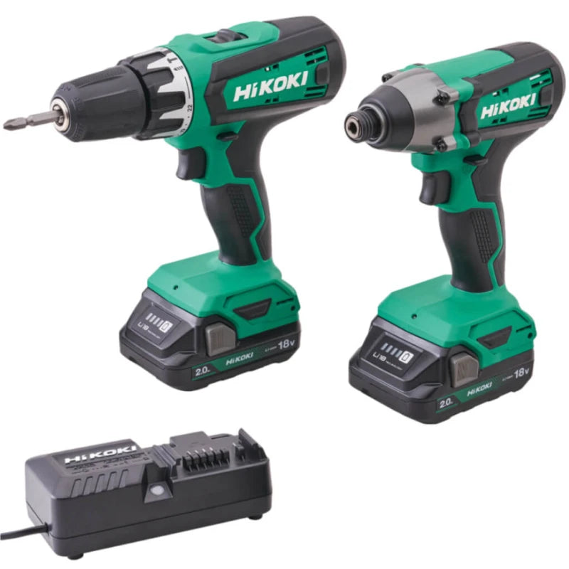 XMS Hikoki 18V Combi & Impact Drill Twin Pack