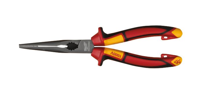 Milwaukee VDE Long Round Nose Pliers - 205mm