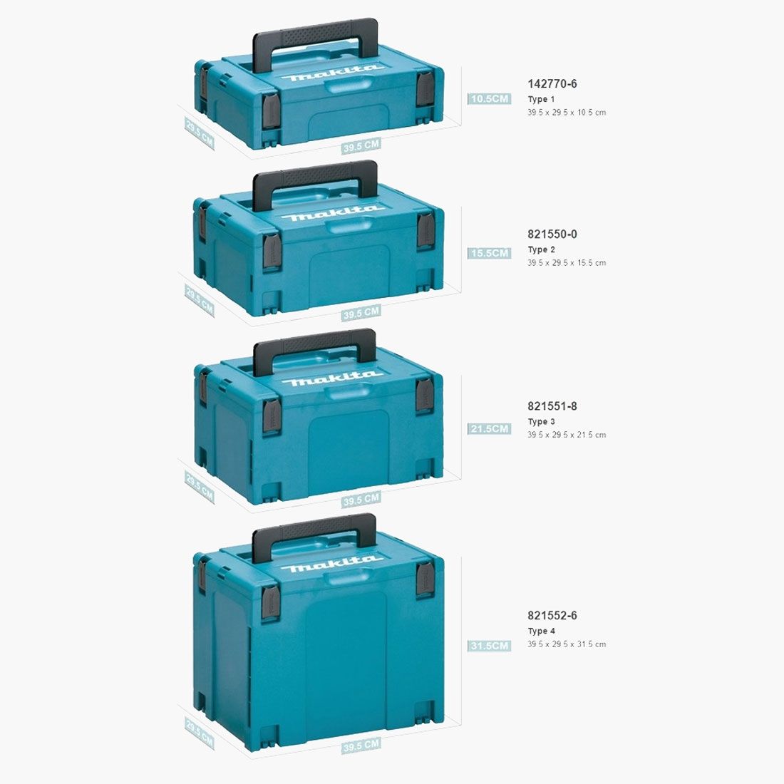 Makita MAKPAC TYPE 2 Connector Carry Case