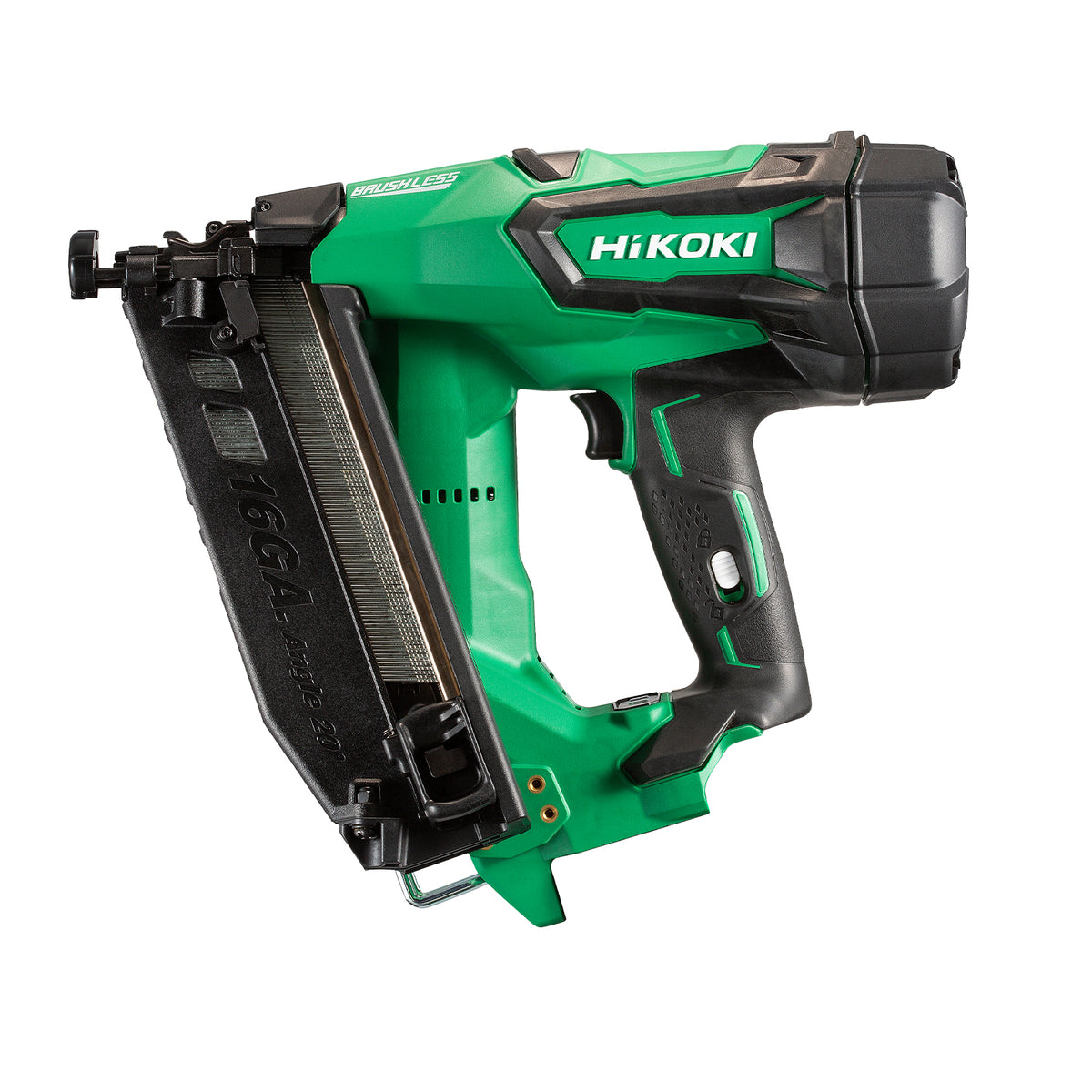 Hikoki 18V 16GA Brushless Angled Finish Nailer Kit - With 2 x 2.0Ah Li-Ion