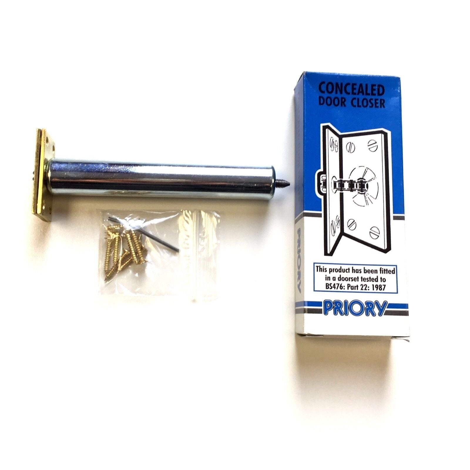 Priory Concealed Brass Finish Internal Door Closer Chain Spring- 1Hour FireRated
