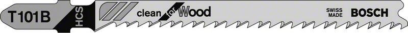 Bosch Jigsaw Blades T101B - Clean Wood - Pack Of 5 Main Image