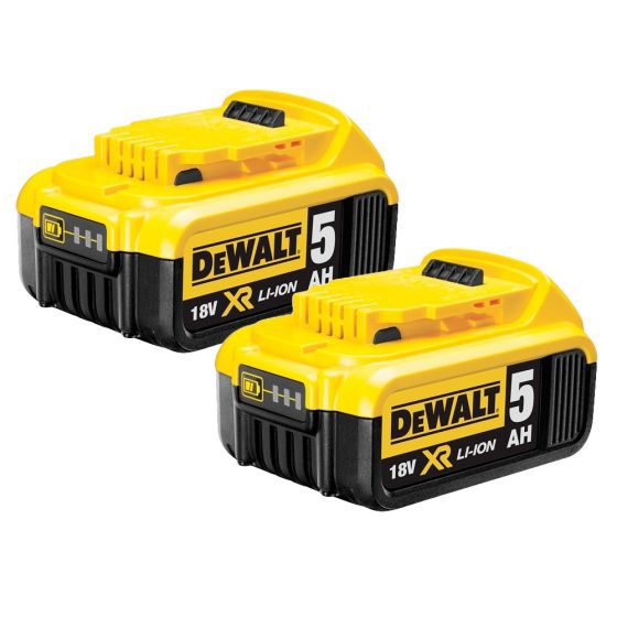 DEWALT DCB184 18v 5.0AH Li-Ion Battery (Twin Pack) Main Image