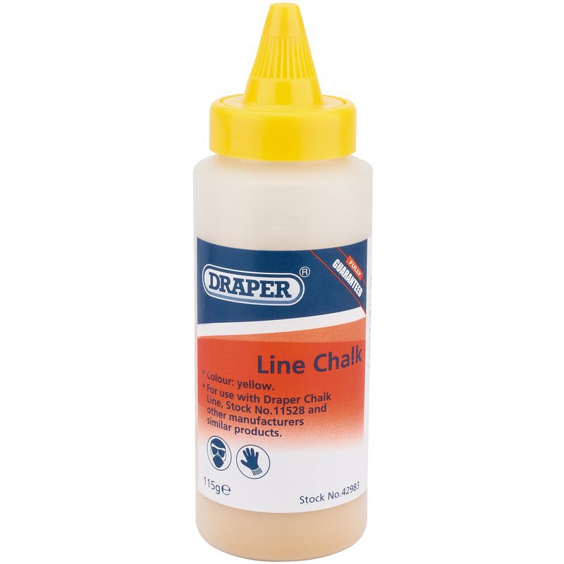 DRAPER - 115G Plastic Bottle of Yellow Chalk for Chalk Line Main Image