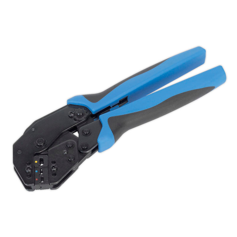 Sealey Ratchet Crimping Tool Angled Head Insulated Terminals Main Image