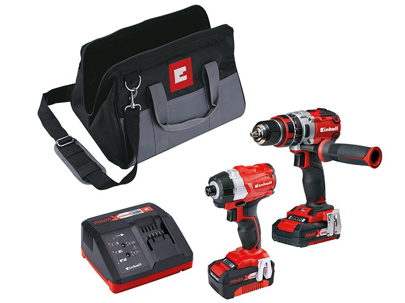 Einhell Power-X-Change Brushless Drill & Driver Twin Pack 18 Volt 2 x 4.0Ah Li-Ion Main Image