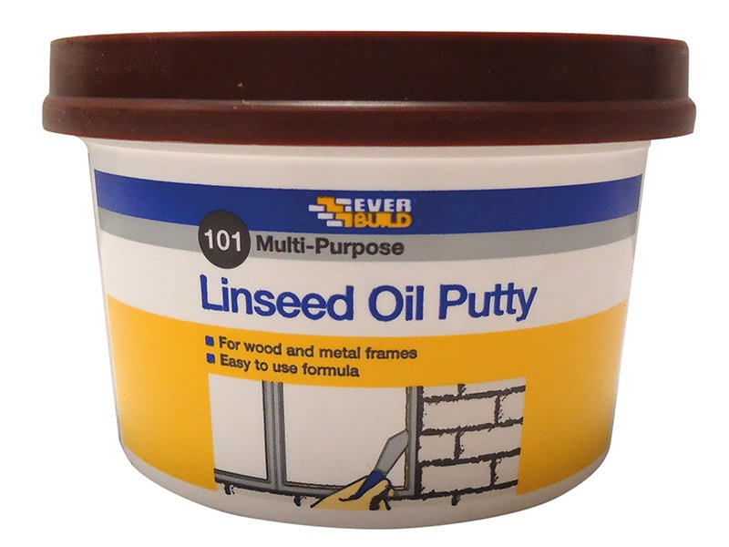 Everbuild Multi Purpose Linseed Oil Putty - 101 Brown 500g Main Image