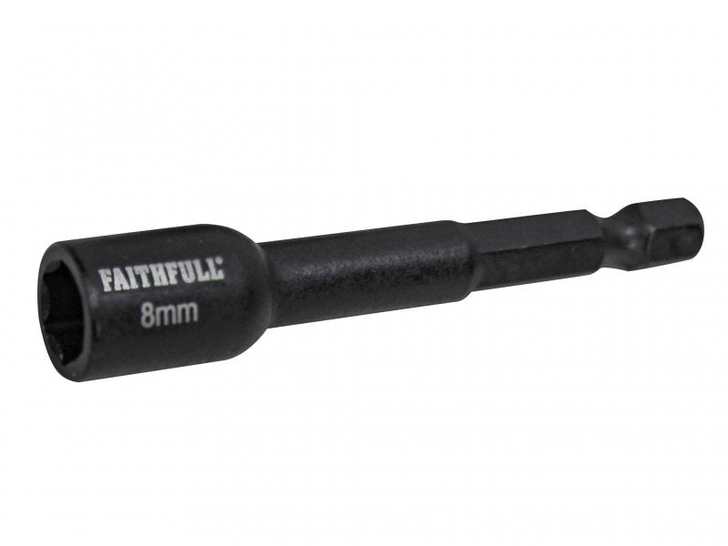 Faithfull Magnetic Impact Nut Driver 8mm x 1/4in Hex Main Image