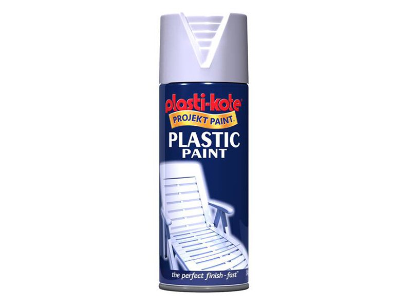 Plasti-kote Plastic Paint Spray White Gloss 400 ml Main Image