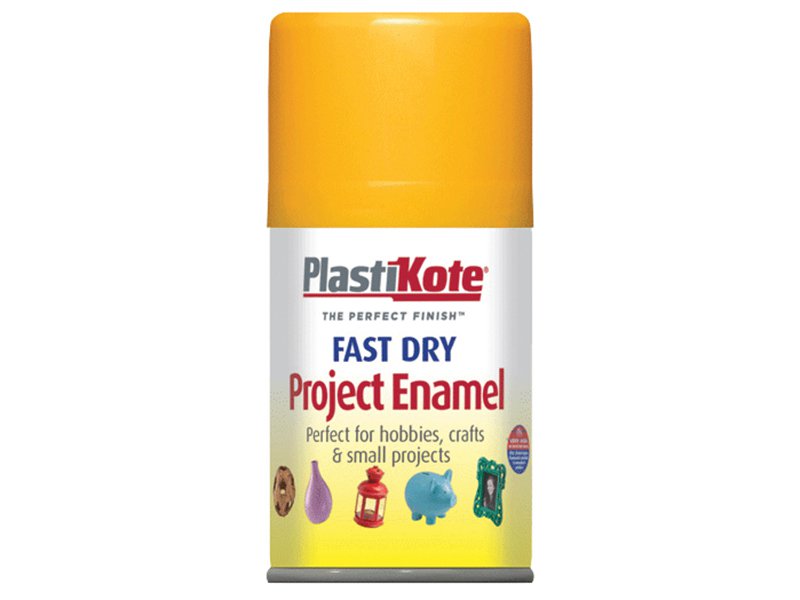 Plasti-kote Fast Dry Enamel Aerosol Sunshine Yellow 100 ml Main Image