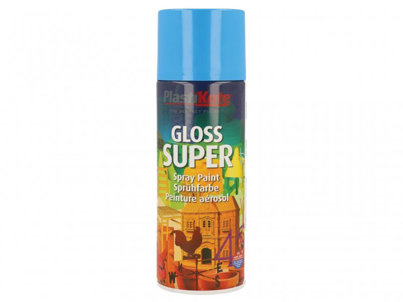 PlastiKote Super Spray Gloss Light Blue 400ml Main Image