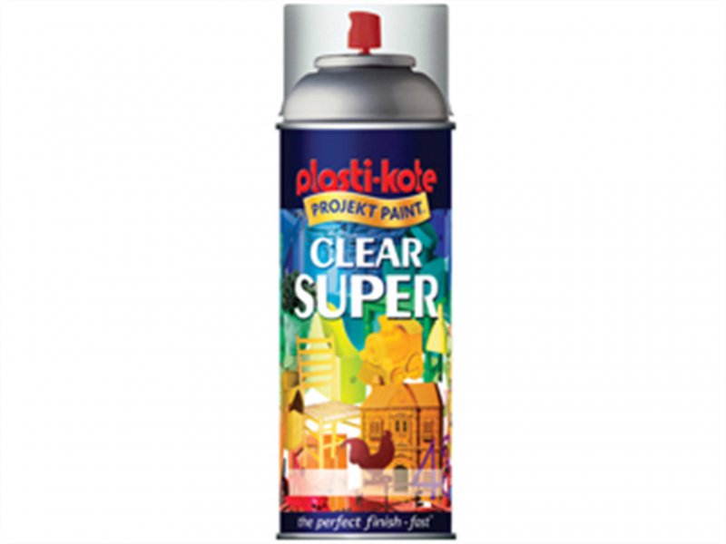 Plasti-kote Super Gloss Spray Clear 400 ml Main Image