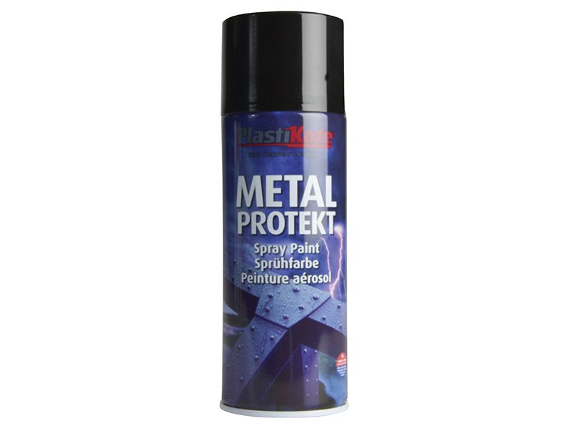 Plasti-kote Metal Protekt Spray Gloss Black 400 ml Main Image