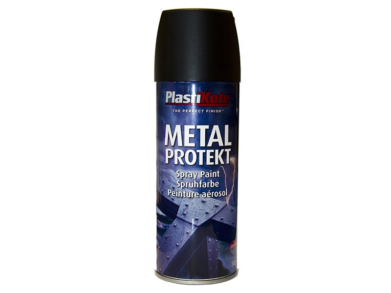 Plasti-kote Metal Protekt Spray Matt Black 400 ml Main Image