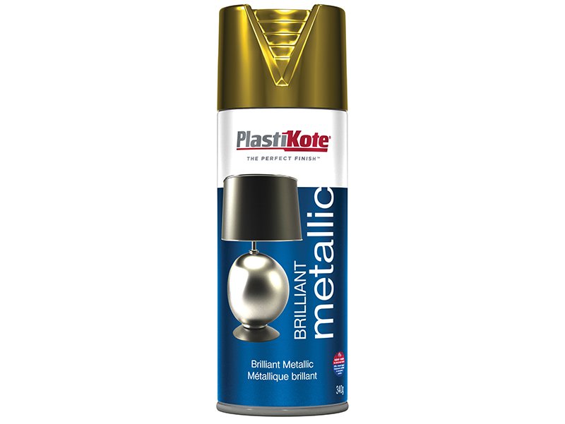 Plasti-kote Brilliant Metallic Spray Gold 400 ml Main Image