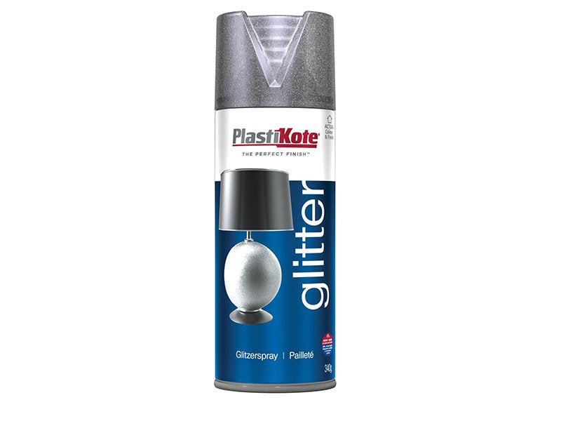 Plasti-kote Glitter Effect Spray Silver 400ml Main Image