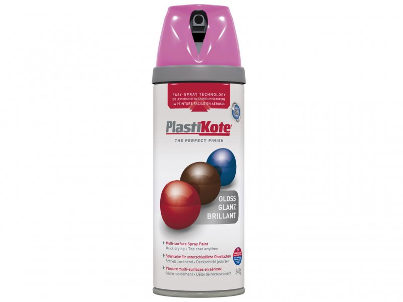 Plasti-kote Twist & Spray Gloss Pink Burst 400ml Main Image