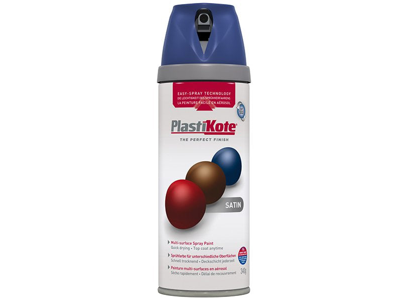 Plasti-kote Twist & Spray Satin Night Navy 400ml Main Image