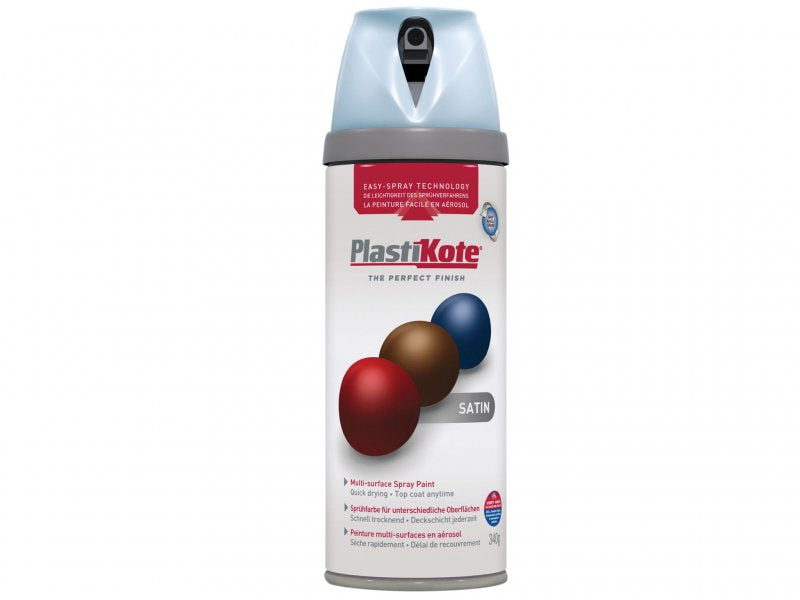 Plasti-kote Twist & Spray Satin Baby Blue 400ml Main Image