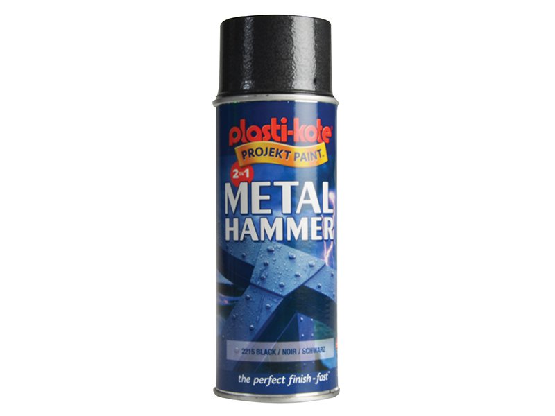 Plasti-kote Metal Paint Hammer Spray Black 400 ml Main Image