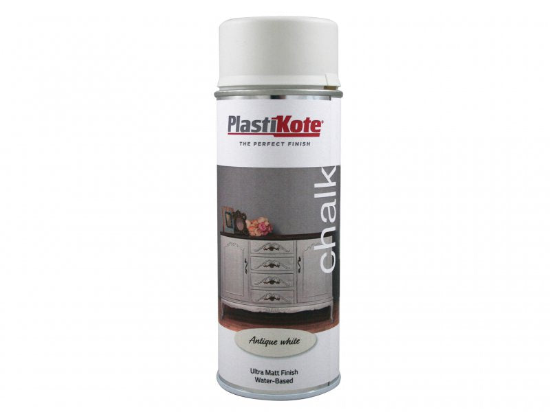 PlastiKote Chalk Finish Spray Antique White 400ml Main Image