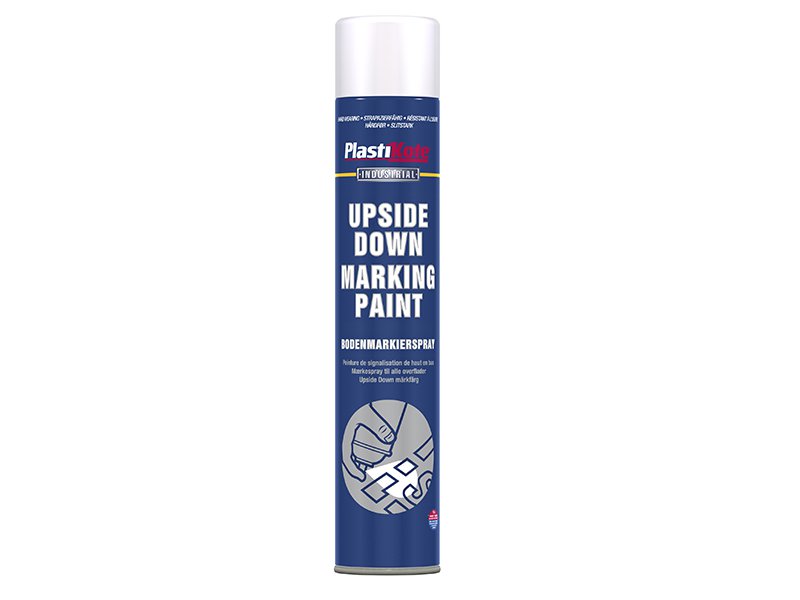 Plasti-kote Upside Down Mark Paint White 750 ml Main Image