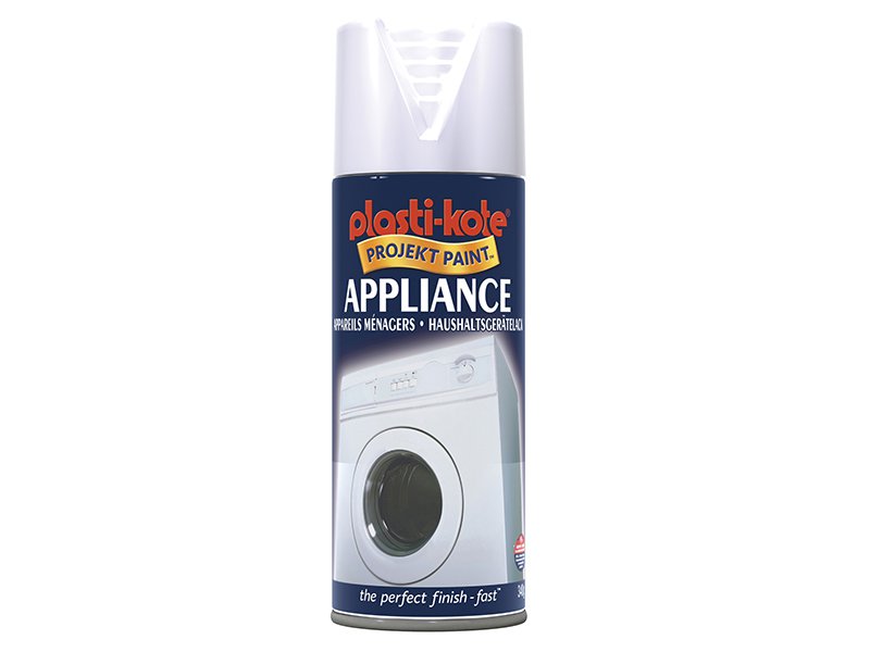 Plasti-kote Appliance Enamel Gloss White 400 ml Main Image