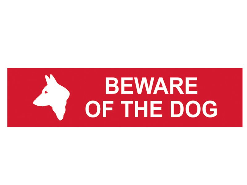 Scan Beware Of The Dog - PVC 200 x 50mm Main Image