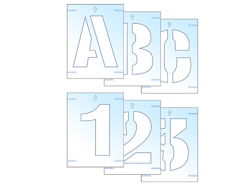 Scan Letter & Number Stencil Kit 100mm Main Image