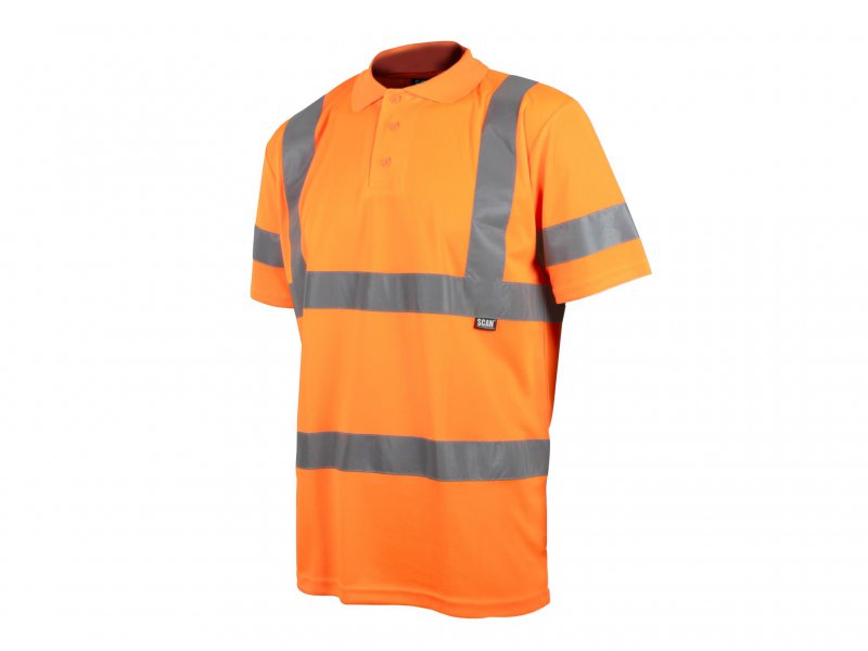 Scan Hi-Vis Polo Shirt Orange - M (40in) Main Image