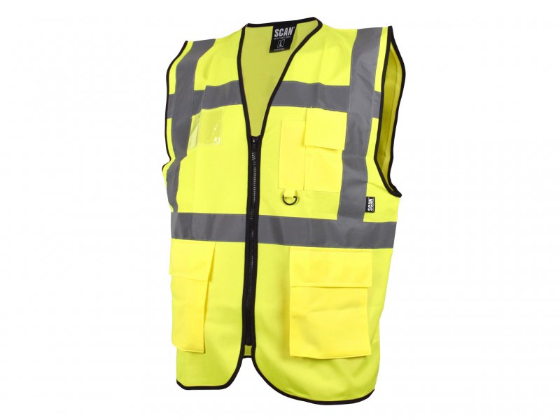 Scan Hi-Vis Utility Yellow Waistcoat - XL (48in) Main Image