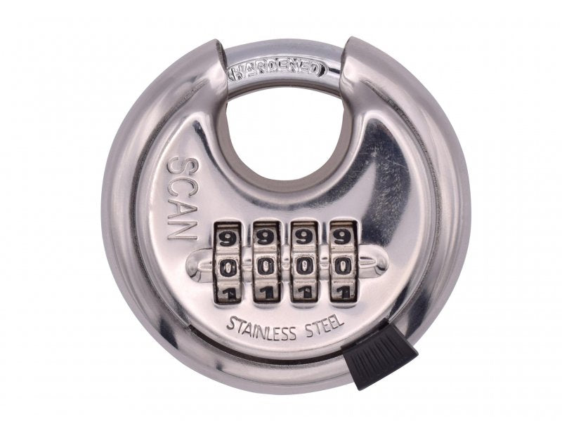Scan Stainless Steel Disk Type Combination Padlock 70mm Main Image