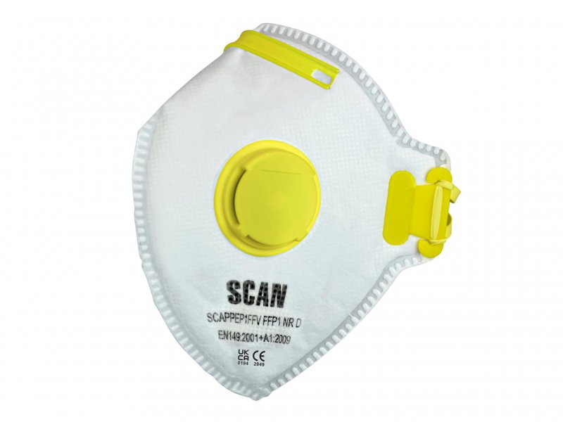 Scanning Line Mask Scan Fold Flat Valved Disposable Mask FFP1 (Pack of 3)