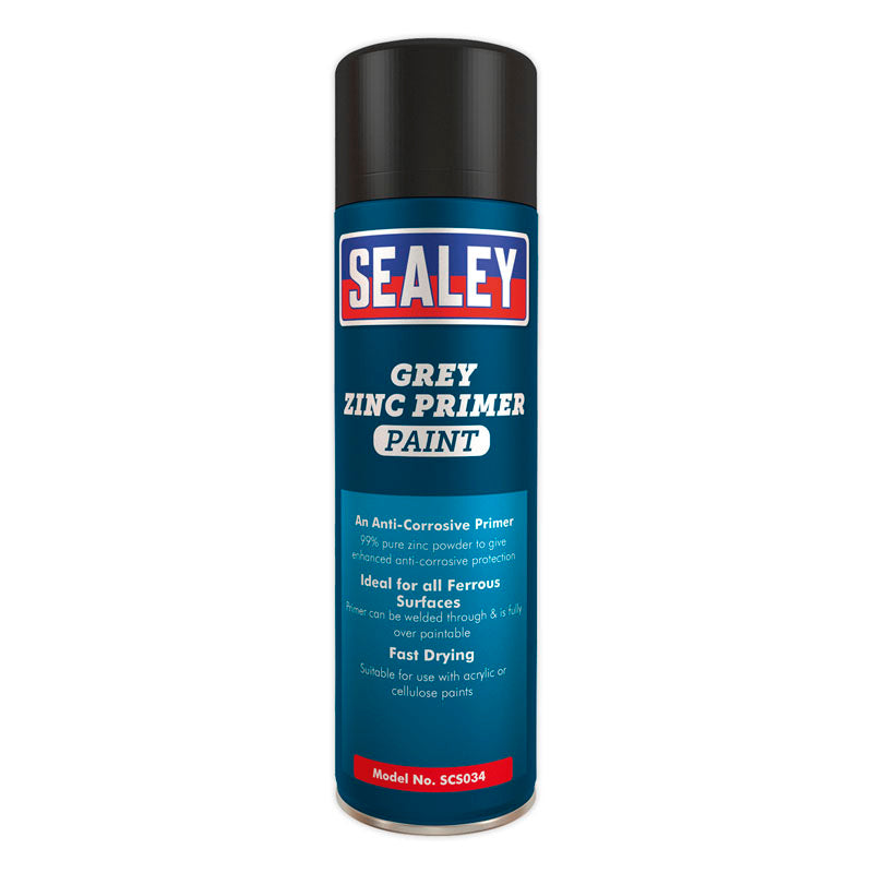 Sealey Grey Zinc Primer Paint 500ml Main Image