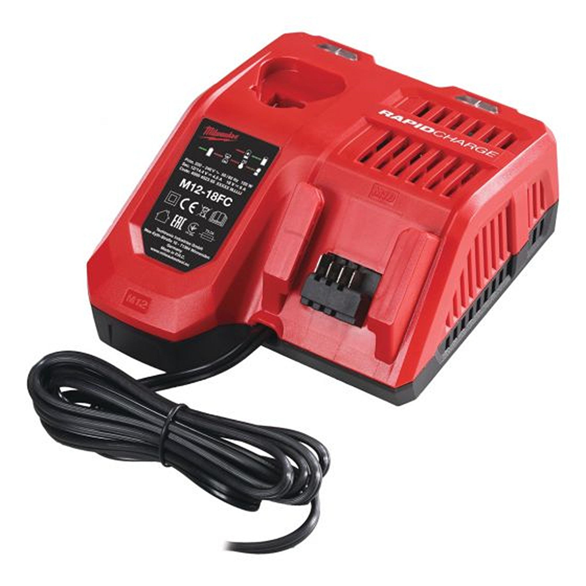 Milwaukee M12-M18 FC 12-18V-  Red Lithium Fast Charger Main Image