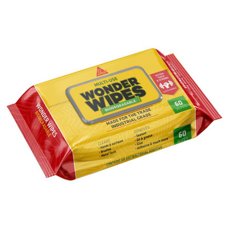 Sika Biodegradable Wonder Wipes (Bio Wipes) Pack 60 Main Image